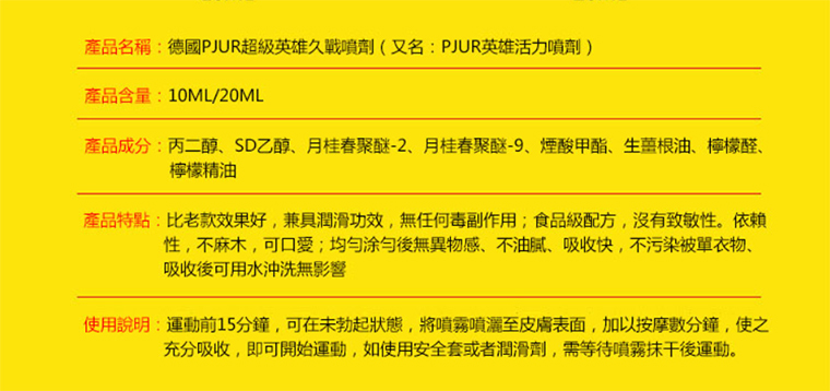 德國pjur持久液說明